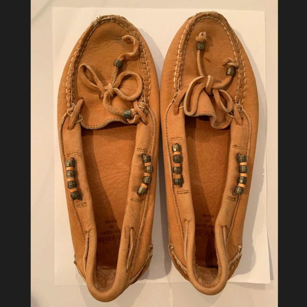 Calvin Klein Leather Moccasins With Beads